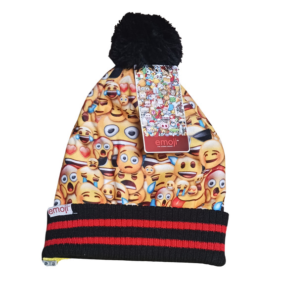 Emoji Unisex Beanie Knit Pom Pom Winter Hat One Size New - Picture 13 of 16